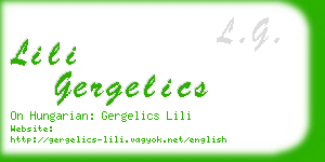 lili gergelics business card